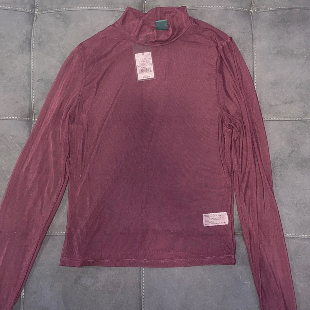Sheer long sleeve shirt
